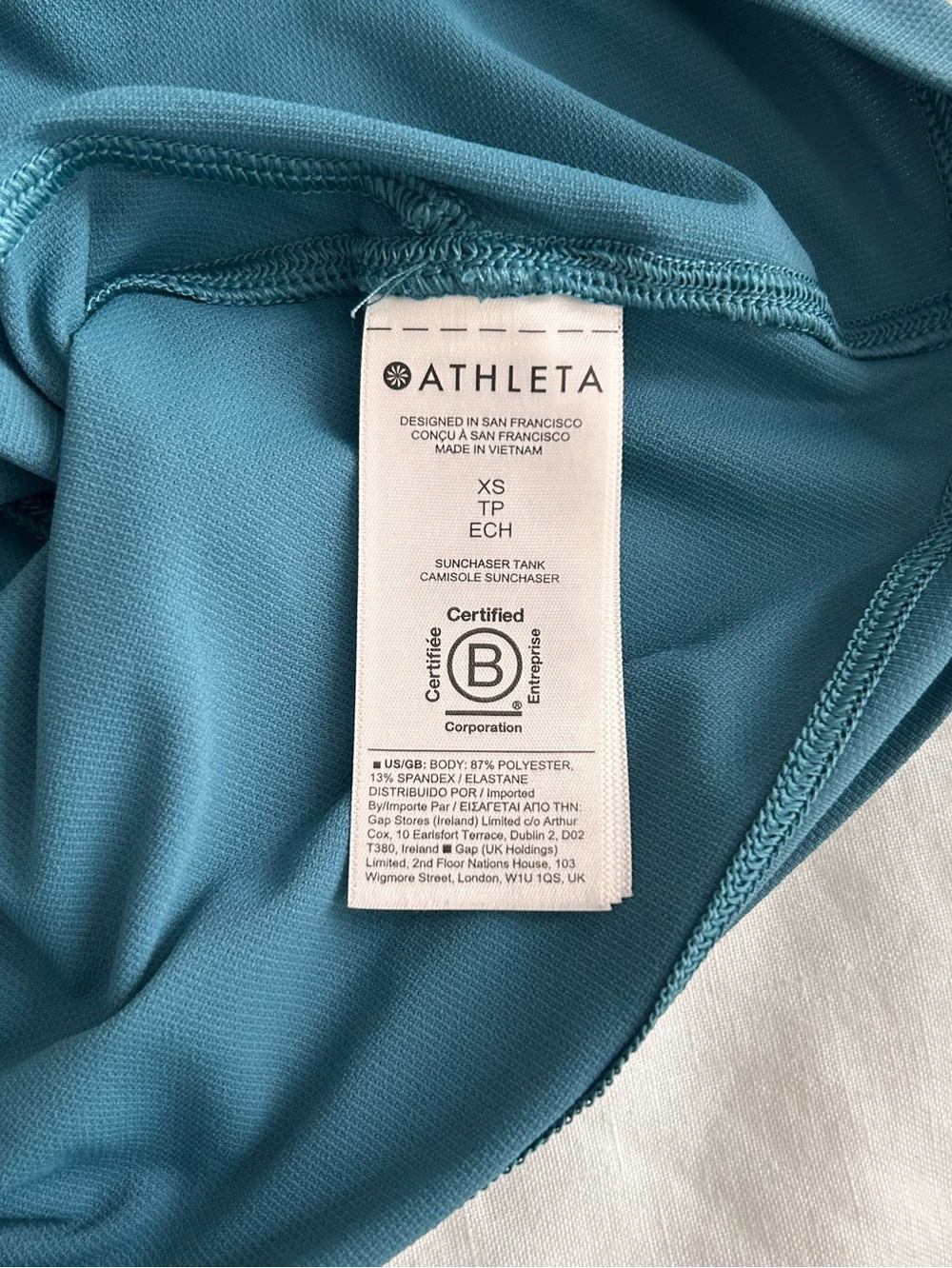 ATHLETA Sunchaser UPF Tank Borealis Green ~ Size XS - Picture 7 of 7